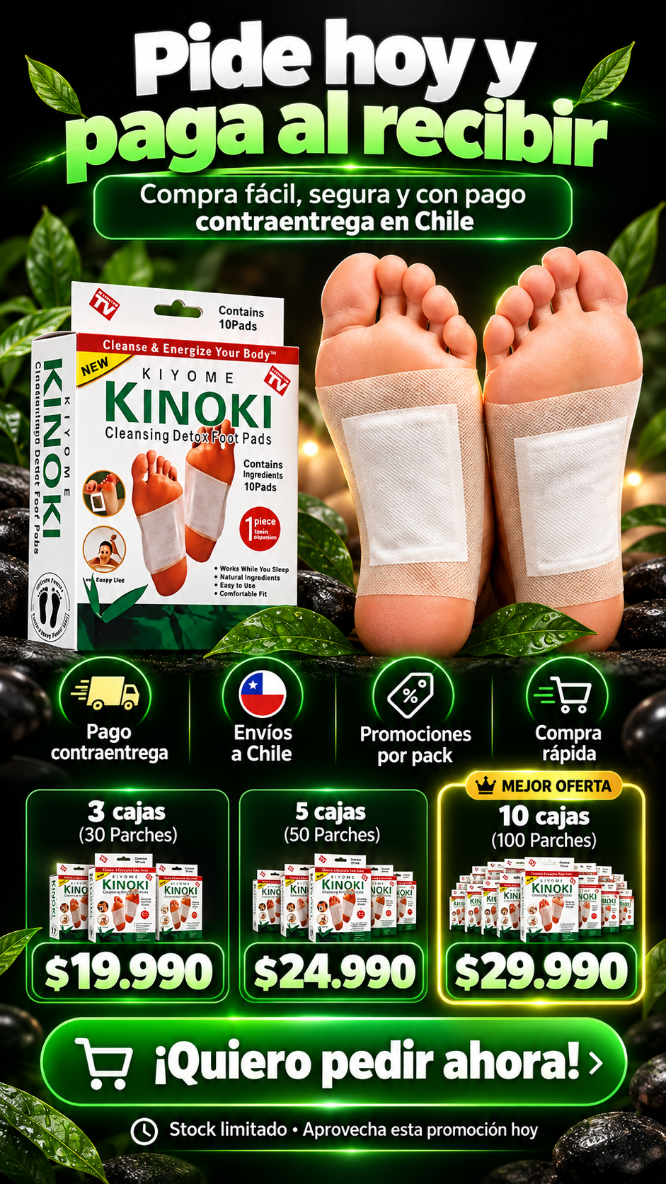 Parches Kinoki PieZen™ – Pack Descanso