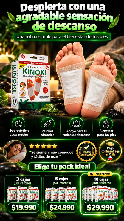 Parches Kinoki PieZen™ – Pack Descanso