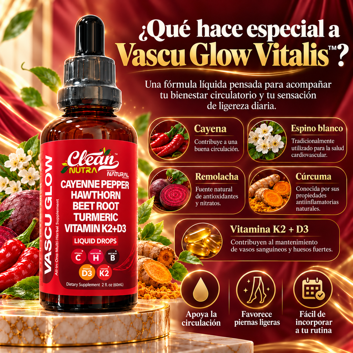 Vascu Glow Vitalis™ – Gotas 60 ml