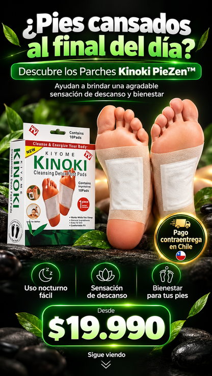 Parches Kinoki PieZen™ – Pack Descanso